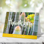 あいまいな緑のサボテン多肉性フォトスクリプト名はっきりした サンキューカード