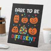 あえてパンプキン違う自閉症のハロウィンになる 台座サイン (インサイチュ)