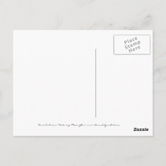 「あえて夢を見る」感動的ファンタジー・フェアリー ポストカード (裏面)