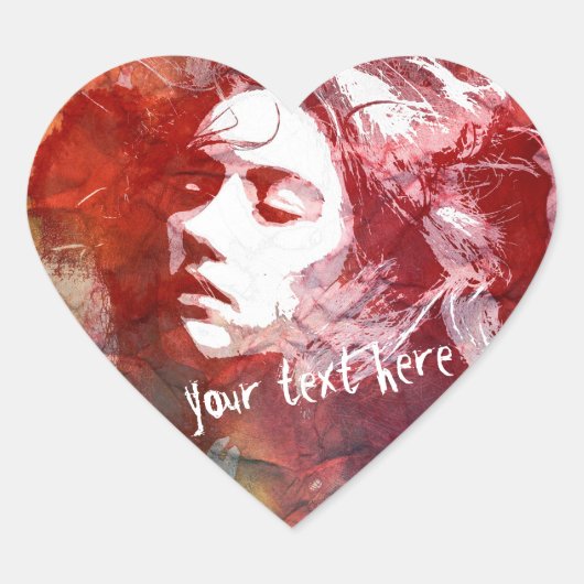 あえて愛する |ステッカー ハートシール (正面)