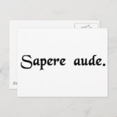 あえて賢くせよ。 ポストカード (正面/裏面)