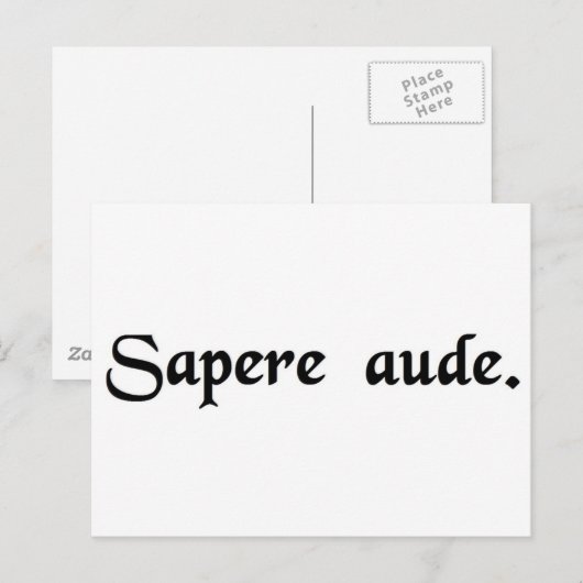 あえて賢くせよ。 ポストカード (正面/裏面)