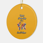 あえて韻を踏みなさい。世界詩の日 セラミックオーナメント (左)