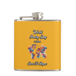 あえて韻を踏みなさい。世界詩の日 フラスク