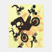 あえて飛ぶ – Motocross Stunts フリースブランケット (正面)