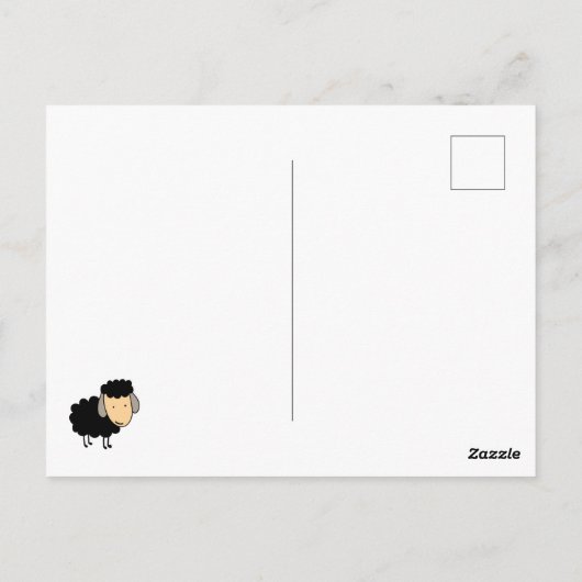 あえて黒違う羊になる ポストカード (裏面)