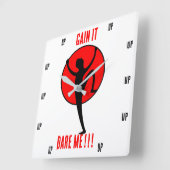 あえて!!! スクエア壁時計 (傾斜)