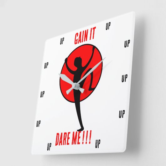 あえて!!! スクエア壁時計 (傾斜)