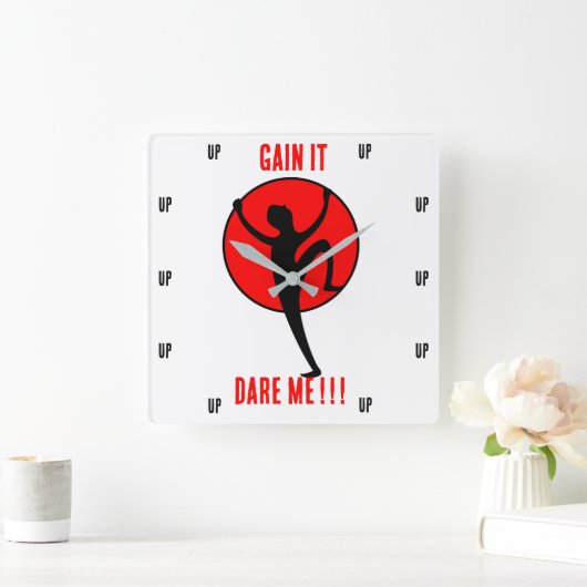 あえて!!! スクエア壁時計 (ホーム)