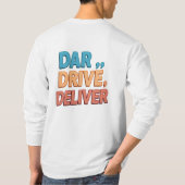 あえて、ドライブ、配信しよう」: Tシャツ (裏面)