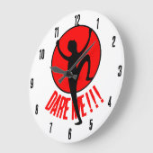 あえて!!! ラージ壁時計 (傾斜)