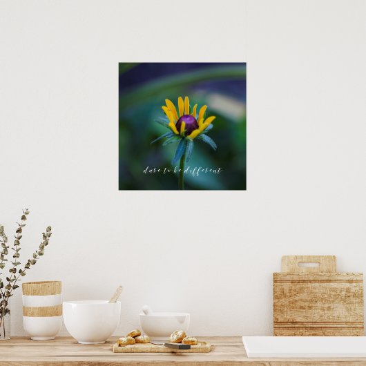 あえて – 美違うしい花写真 ポスター (キッチン)