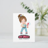 あおもしろいあッ!自撮り女の子の誕生日パーティー ポストカード (スタンド正面)