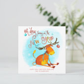 あおもしろいあ鹿が新年の漫画を持ってくる シーズンカード (スタンド正面)