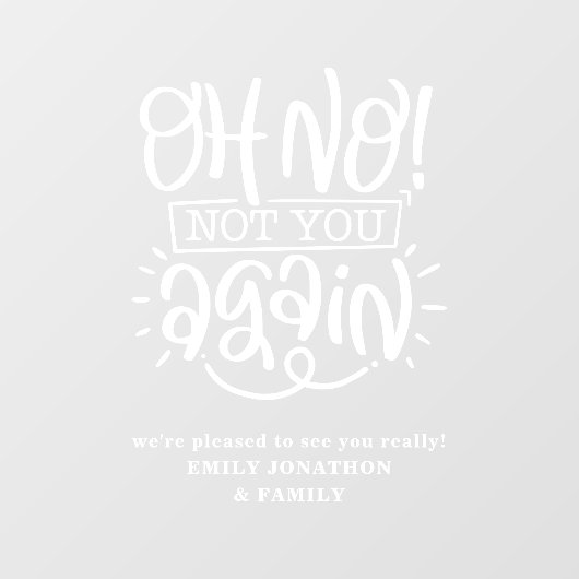 あおもしろいあ、もう一度家の名前を歓迎しない ウィンドウサイン (シート)