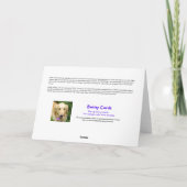 あおもしろいなたが言った猫はケーキ誕生日 カード (裏面)