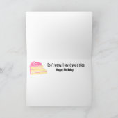 あおもしろいなたが言った猫はケーキ誕生日 カード (内部)