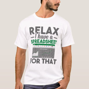 あおもしろいの保険計理人の表計算書がある Tシャツ
