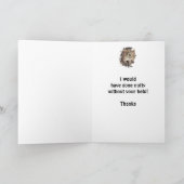 あおもしろいの子が出たのに！Thank You Squirrel サンキューカード (内部)