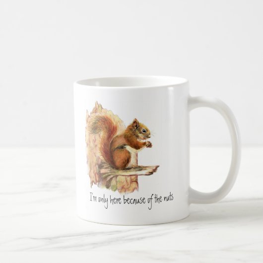 あおもしろいの木の実、リスのためだけにいるんだ マグカップ (右)
