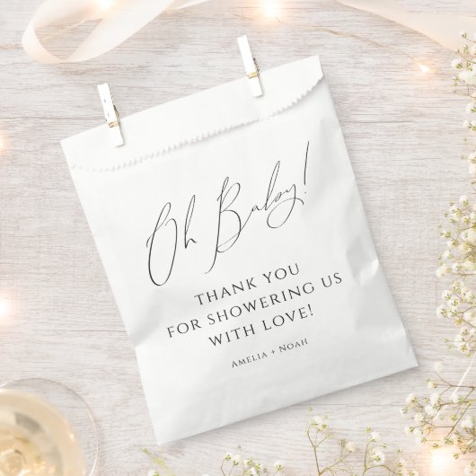 あお洒落あ男女兼用あ赤ちゃんシャワーありがとう フェイバーバッグ (クリップ留めされた状態)