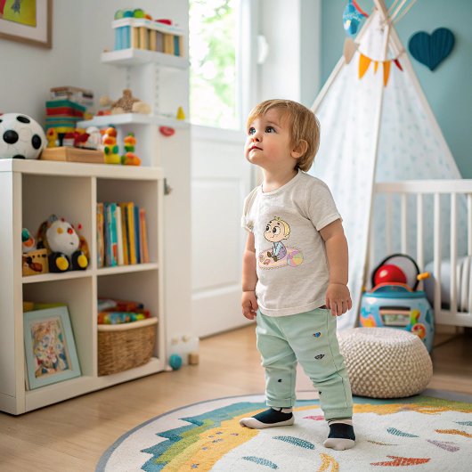 あきれた少年 ベビーTシャツ