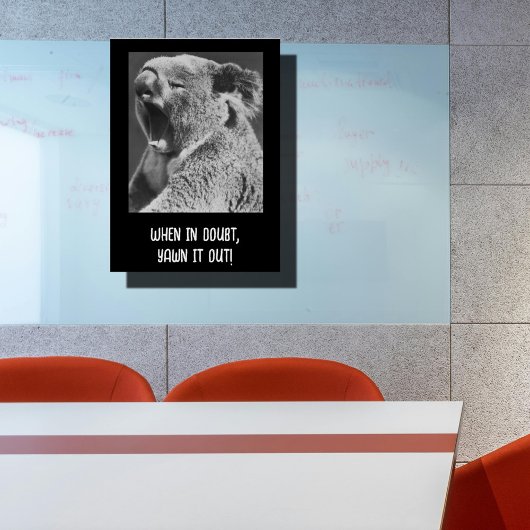 あくびするコアラおもしろい引用文 ポスター