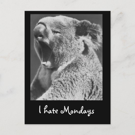 あくびするコアラ ポストカード (正面)