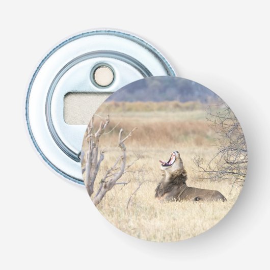 あくびするライオン 栓抜き (正面)