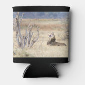 あくびするライオン 缶クーラー (正面)