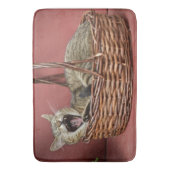 あくびする子猫 バスマット (正面縦)