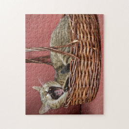 あくびする猫パズル ジグソーパズル