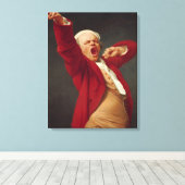 あくびする男（自画像） (Joseph Ducreux) キャンバスプリント (インサイチュ (ウッドフロア))