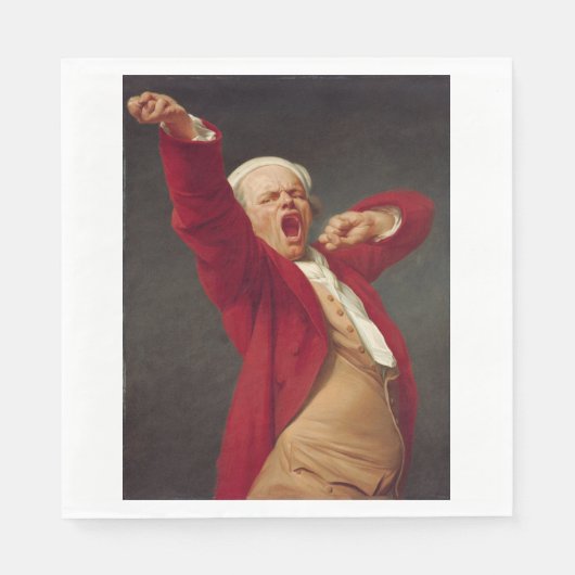 あくびする男（自画像） (Joseph Ducreux) スタンダードランチョンナプキン (正面)