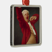 あくびする男（自画像） (Joseph Ducreux) メタルオーナメント (右)