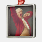 あくびする男（自画像） (Joseph Ducreux) メタルオーナメント (左)