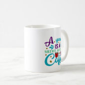 あくびはおもしろいコーヒ静かーの叫び声 コーヒーマグカップ (正面右)