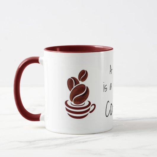 あくびはコーヒーカップの叫び声だ マグカップ (左)