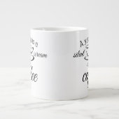 あくびはコーヒー静かの叫び声である ジャンボコーヒーマグカップ (正面)