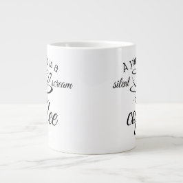 あくびはコーヒー静かの叫び声である ジャンボコーヒーマグカップ