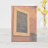 あくびはコーヒ静かーのグリーティングカードの叫び カード (黄色い花)