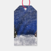 あくびをするキツネウィンターギフトラベル ギフトタグ (裏面)