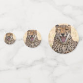 あくびをするチーター コンフェッティ (裏面)