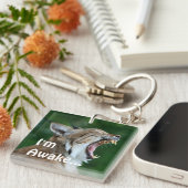 あくびをするボブキャット キーホルダー (正面右)