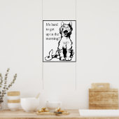 あくびをする猫のポスターギフト ポスター (キッチン)