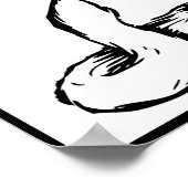 あくびをする猫のポスターギフト ポスター (角)