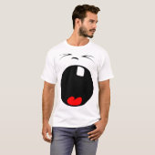 あくびをする顔のTシャツ Tシャツ (正面フル)