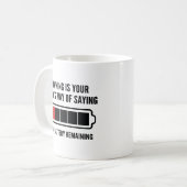 あくびをする コーヒーマグカップ (正面左)