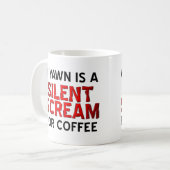 あくびコーヒー悲鳴面白いマグカップ コーヒーマグカップ (正面左)