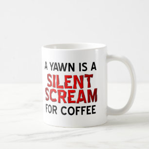 あくびコーヒー悲鳴面白いマグカップ コーヒーマグカップ